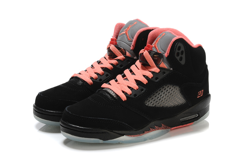 Air Jordan 5 Women Shoes Aaa Black/Red Online